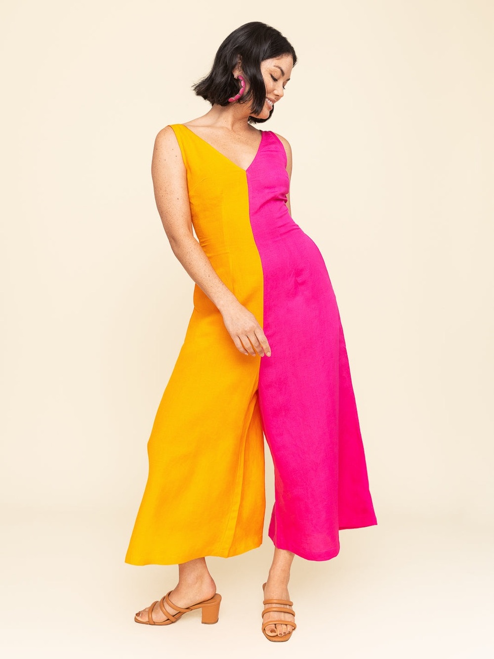 Mixed By Nasrin Color Block Jumpsuit - Picture 4 of 8